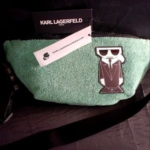 🧿🆕️🏷 Green Karl Lagerfeld Paris Amour Belt Bag Carry On Waist Pack 🧿🆕️🏷